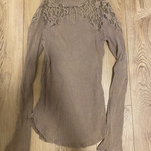 Free People Lace Mock Top - Picture 3 of 6